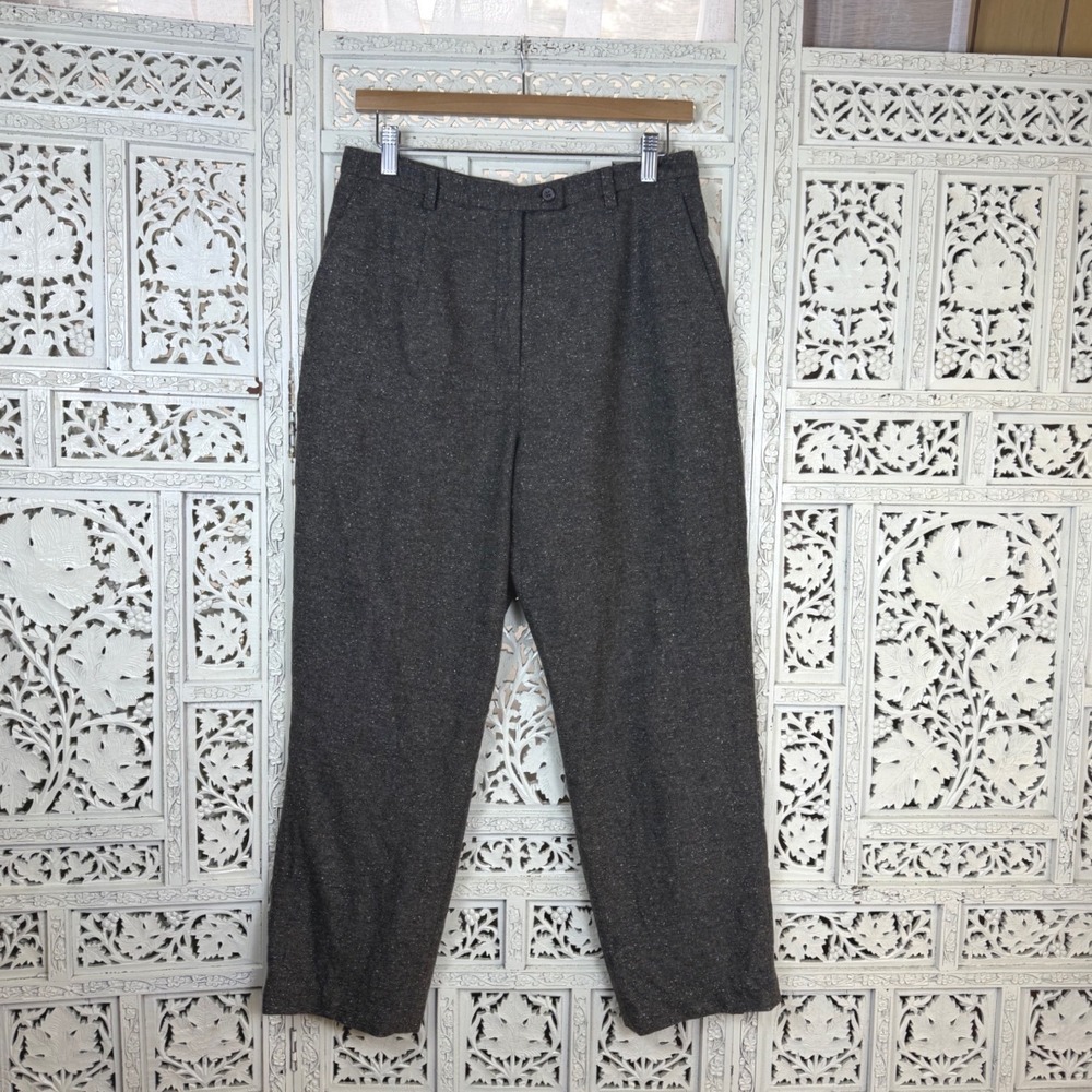 Vtg Pendleton Wool Silk Dress Pants Sz‎ 12 Petite Fits 8 Career Academia Preppy